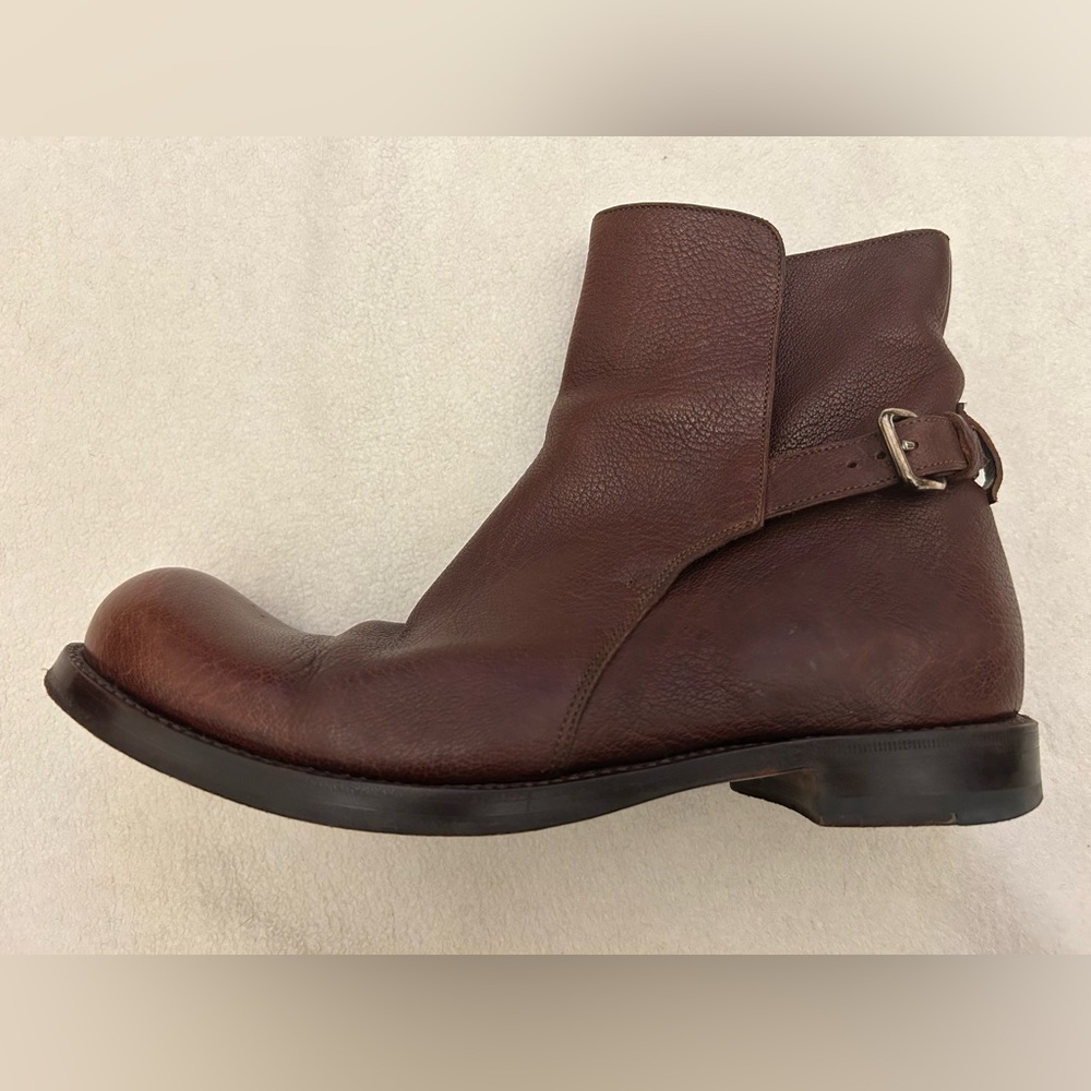 Jil Sander Brown Leather Ankle Boots